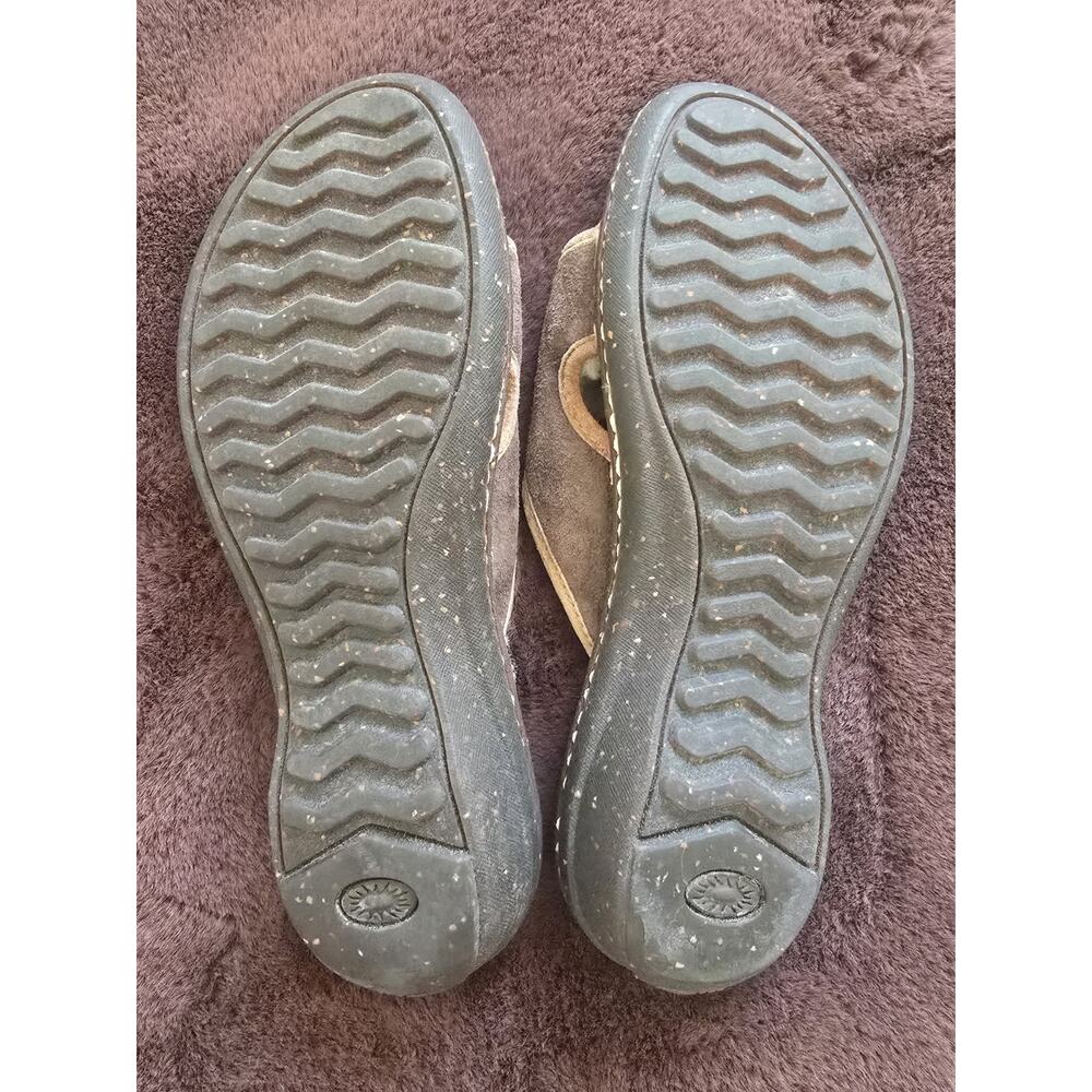 UGG Kalama Sandals Slides 1793 Brown Suede Sheepskin Shearling Lining Women's 9 - Picture 5 of 8